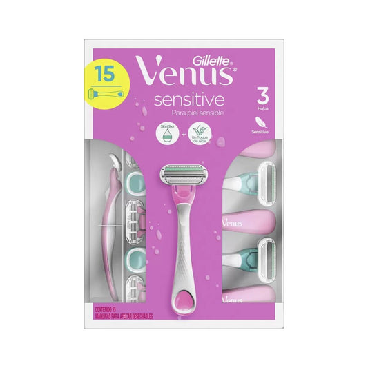 Rastrillos Gillette Venus Rosa Piel Sensible para Mujer