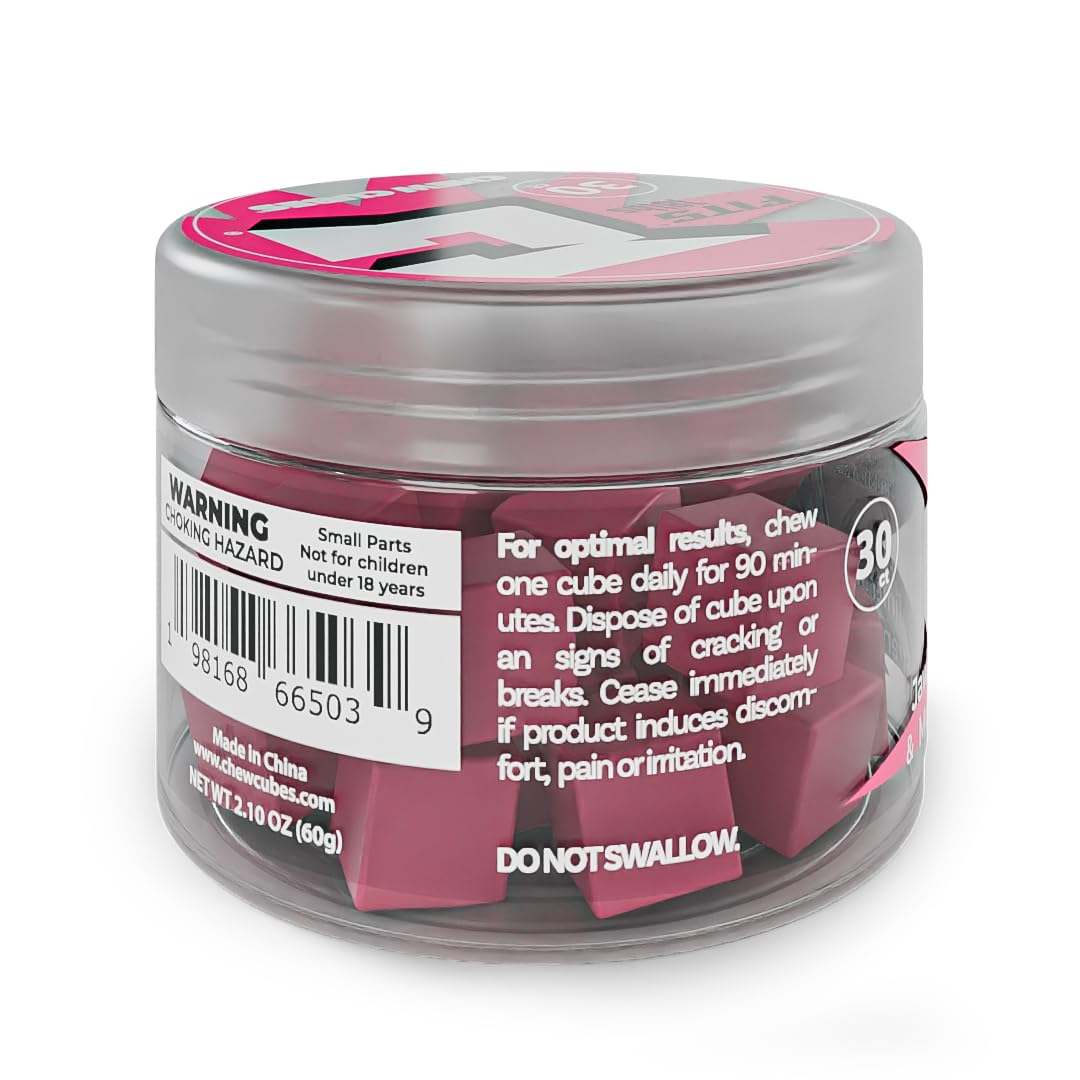 Chew Cubes ChewCubes FITS - 18 libras, 30 unidades, línea de mandíbula atlética