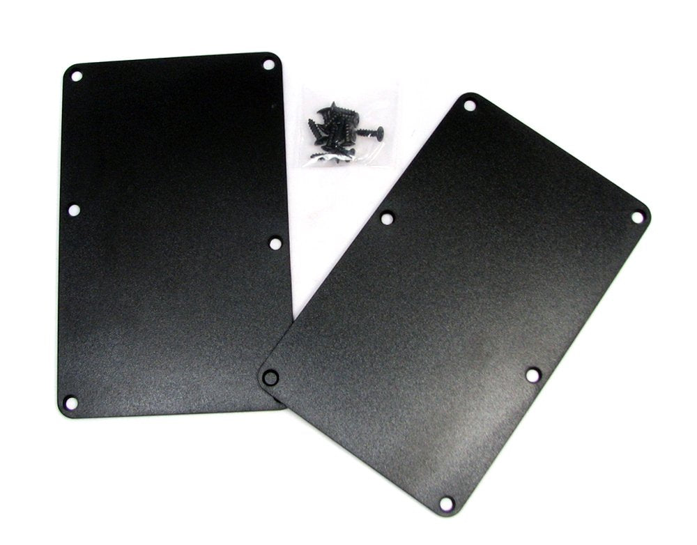2 placas de plástico negro para guitarra eléctrica con tornillos