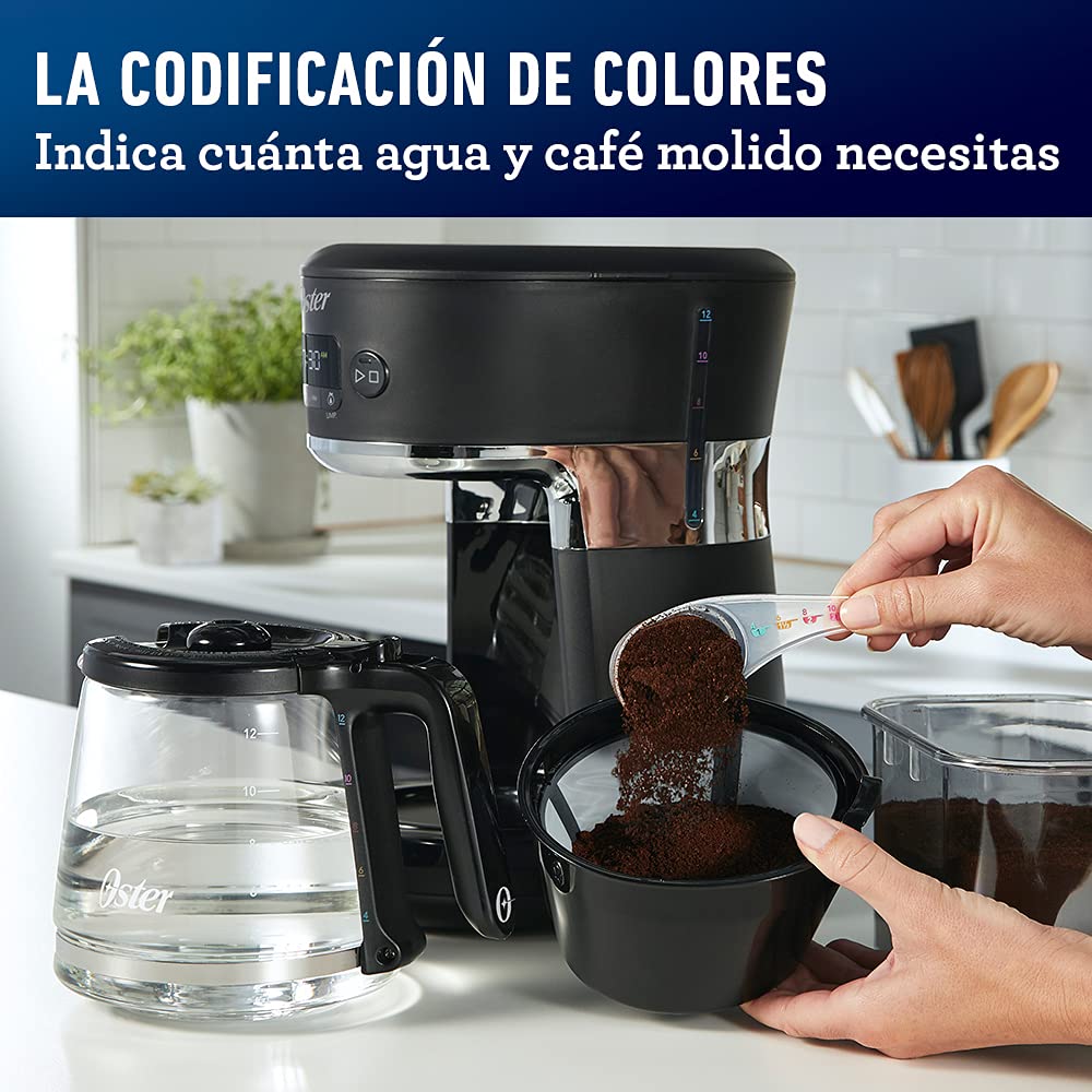 Oster 2083222 Cafetera Drip, color Gris/Negro