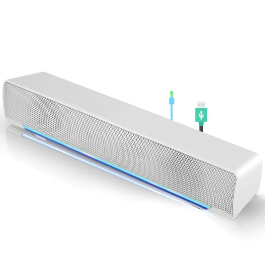 Bocina Altavoces HiFi PC, Estéreo 3D, con Cable 3.5mm Connector, para Teléfono Celular Tablets TVs Computadora Portátil/Sobremesa MP3/MP4, de Sonido Envolvente, 2 Colores