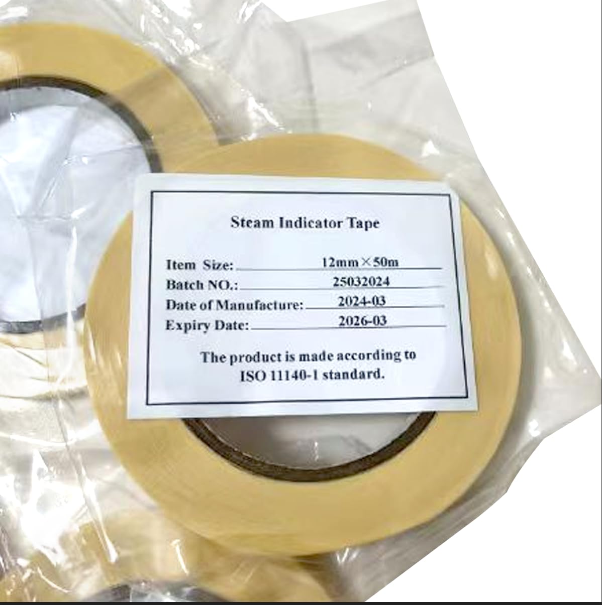 Feleolibe - Cinta indicadora esterilizadora autoclave de 5 rollos para esterilización de vapor (1/2 pulgadas, 60 yardas/rollo)