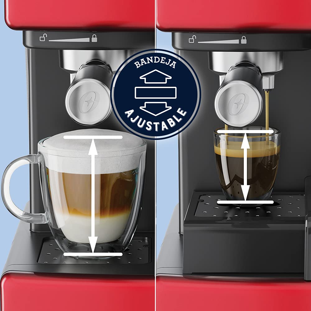 Cafetera Automática de Espresso Oster Roja PrimaLatte BVSTEM6603R