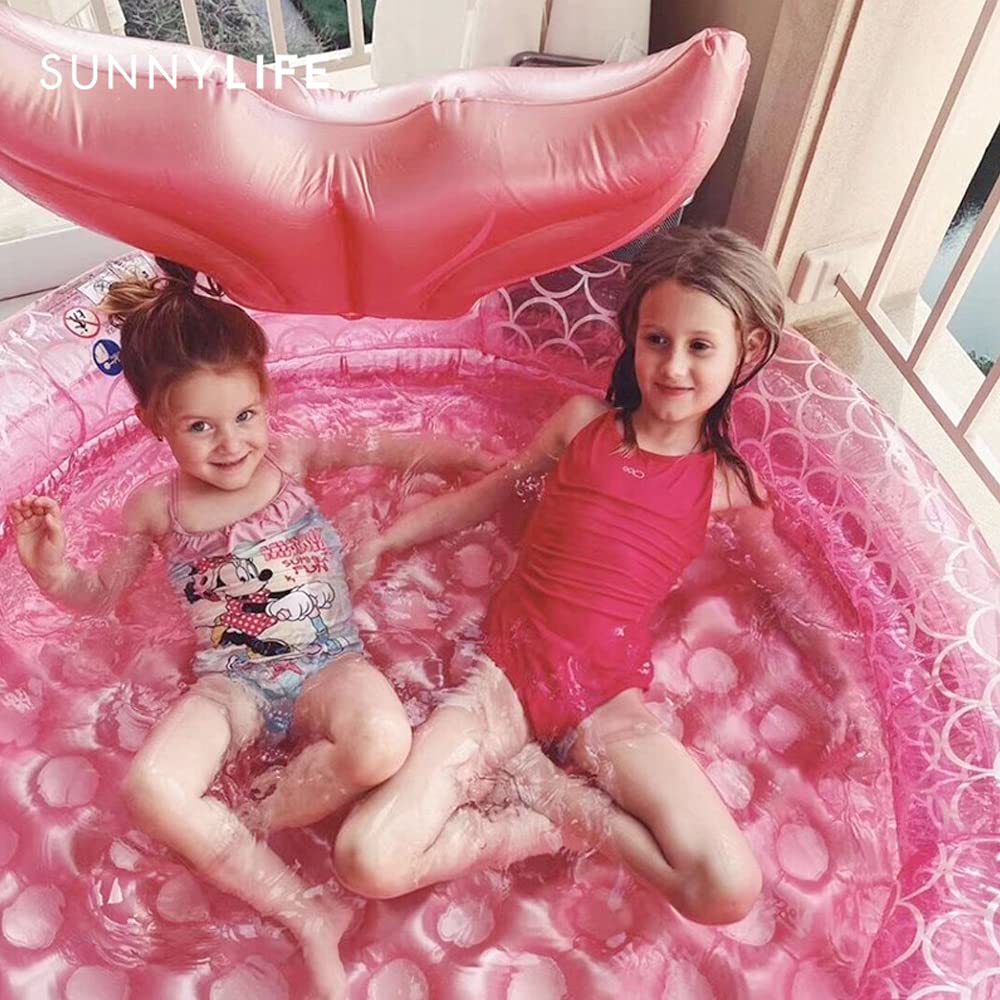 Piscina Inflable Sirena Redonda Diversión Acuática para Niños