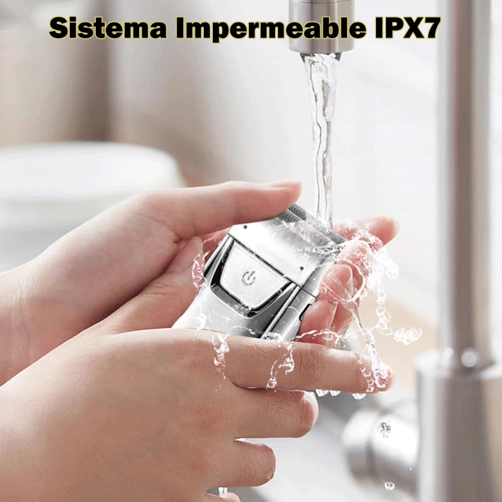 TGHQTR 2 en 1 Rasuradoras Electrica Hombre Con Recortadora De Precisión,Afeitadora Electrica Hombre LED Resistente al Agua IPX7,Tres Modos,Carga USB,Maquinillas de Afeitar para el Hogar de Los Hombres