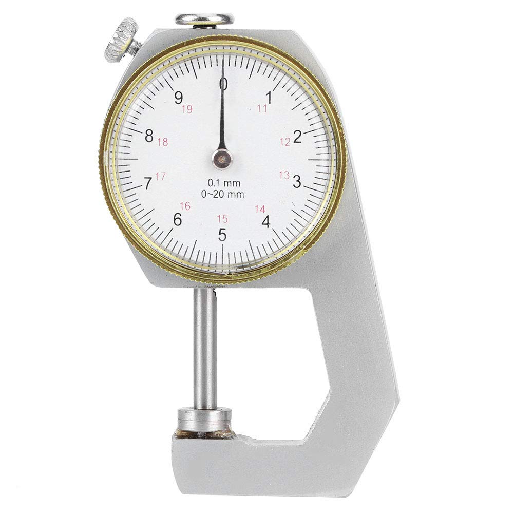 Medidor de Espesor Portátil Indicador de Esfera Redonda para Joyería Plata 0-20mm