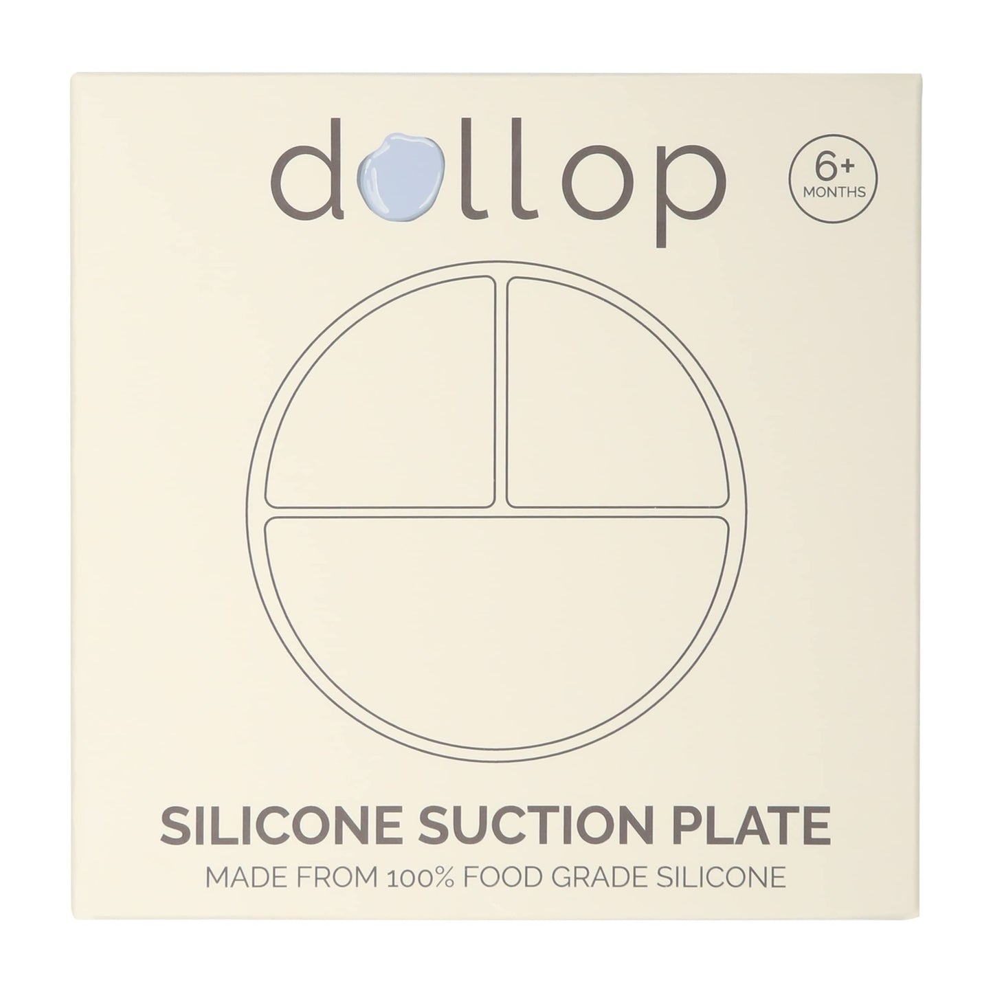 Placa de Succión de Silicona dollop Azul Pizarrón Sin BPA