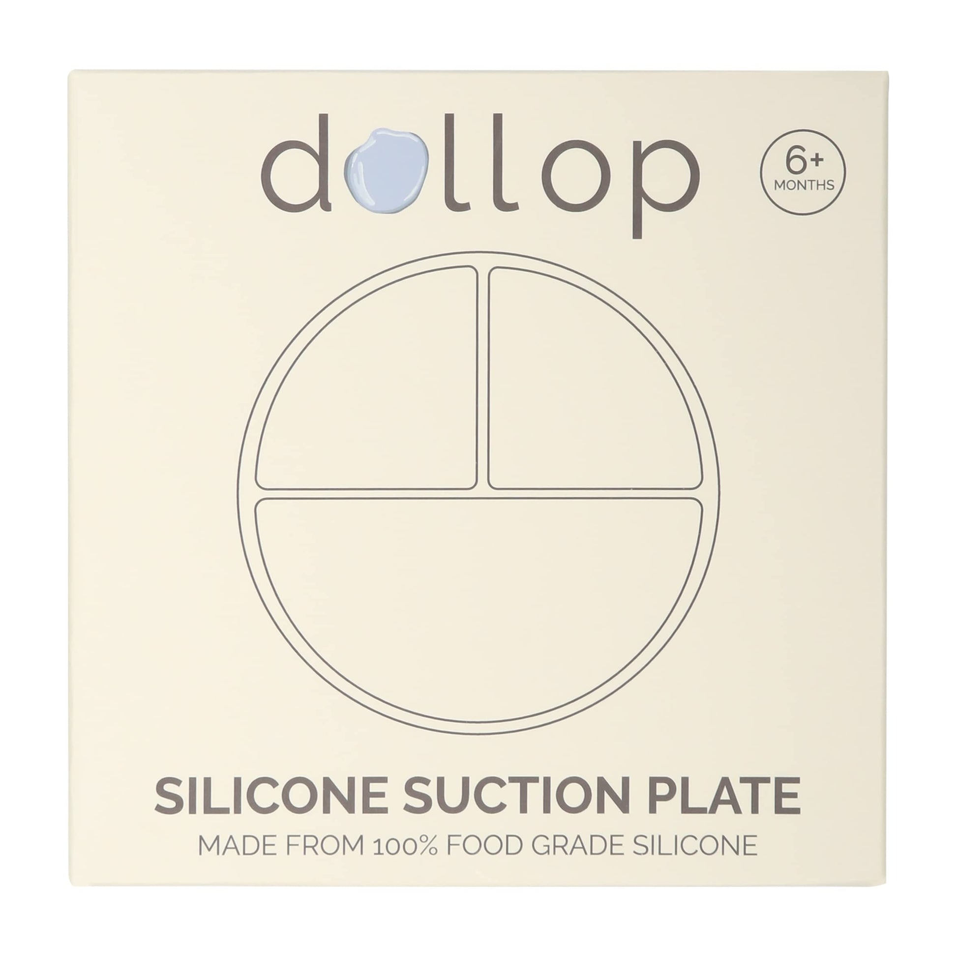 Placa de Succión de Silicona dollop Azul Pizarrón Sin BPA
