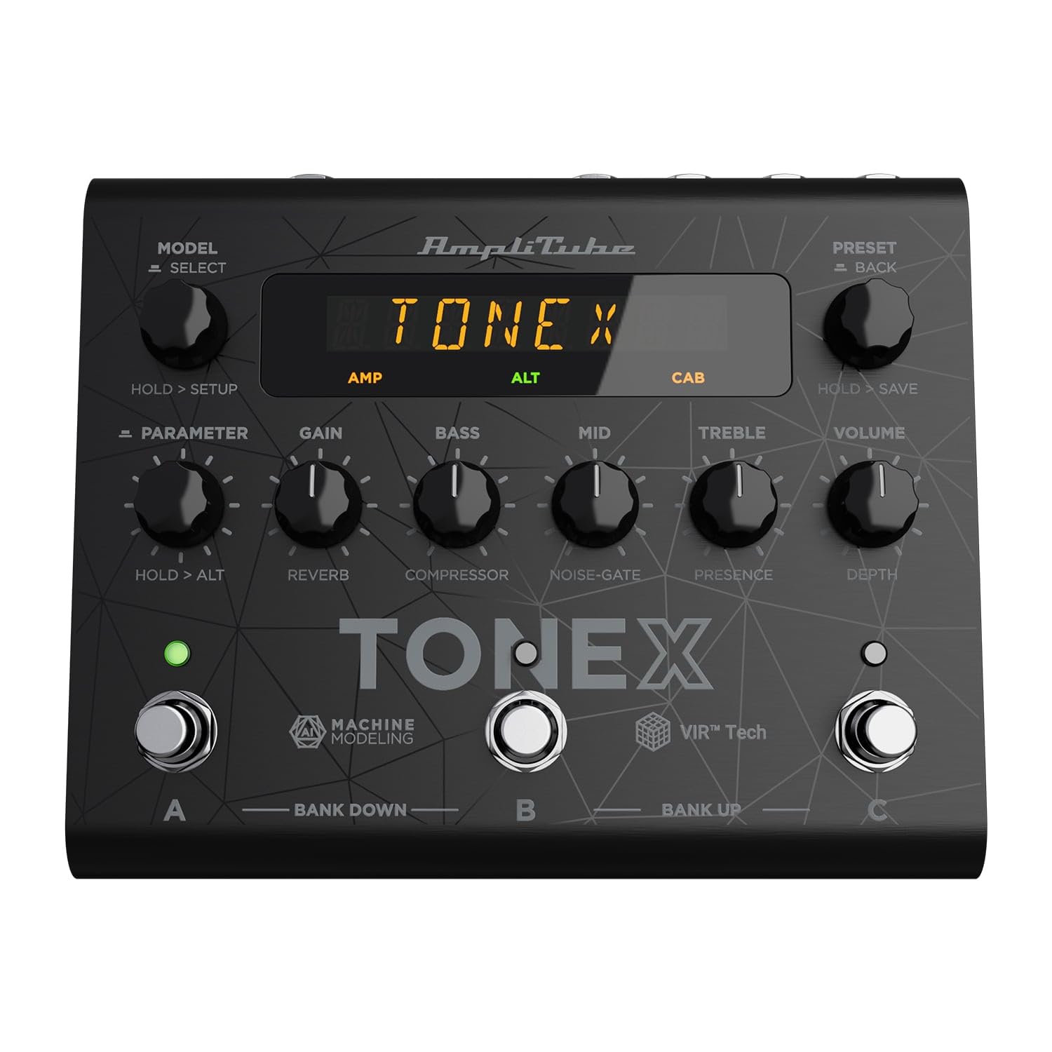 IK Multimedia TONEX AI Machine Learning Pedal Multi Efectos: Modelo Tono Amplificador de Guitarra Eléctrica, Distorsión, Overdrive y Otros