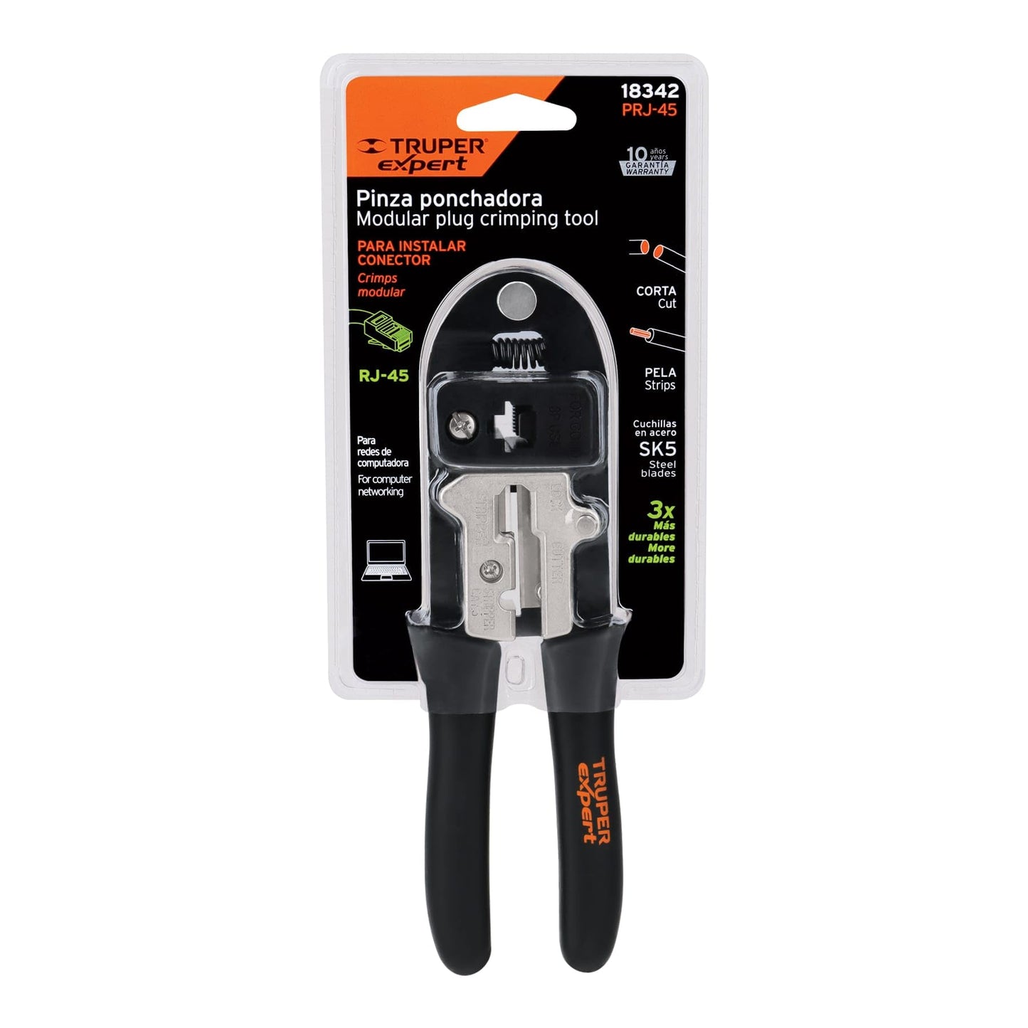 Pinza Ponchadora Truper RJ-45 Módulos Intercambiables