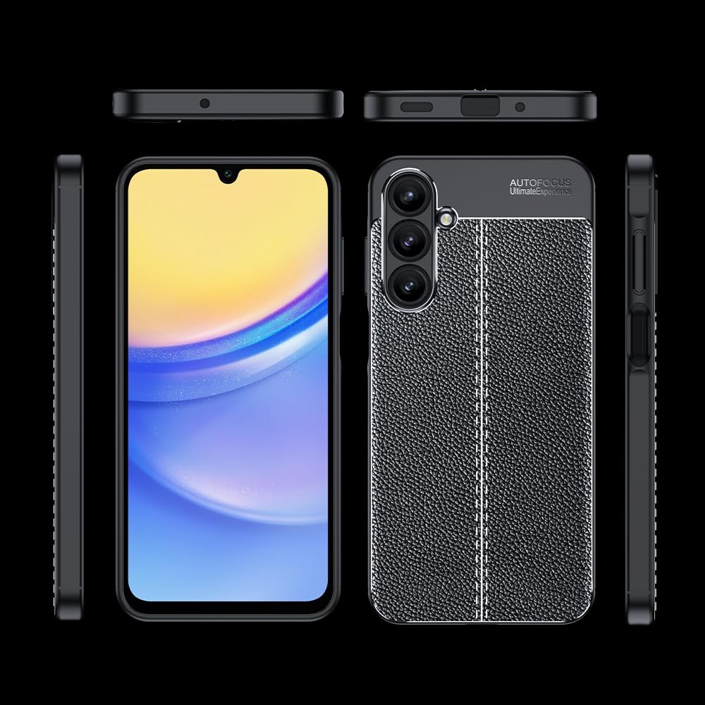 DABUNA Funda para Samsung Galaxy A16 5G Case Uso Rudo Protector de Cámara Duradero Suave Antihuellas Protector Cover (Negro)