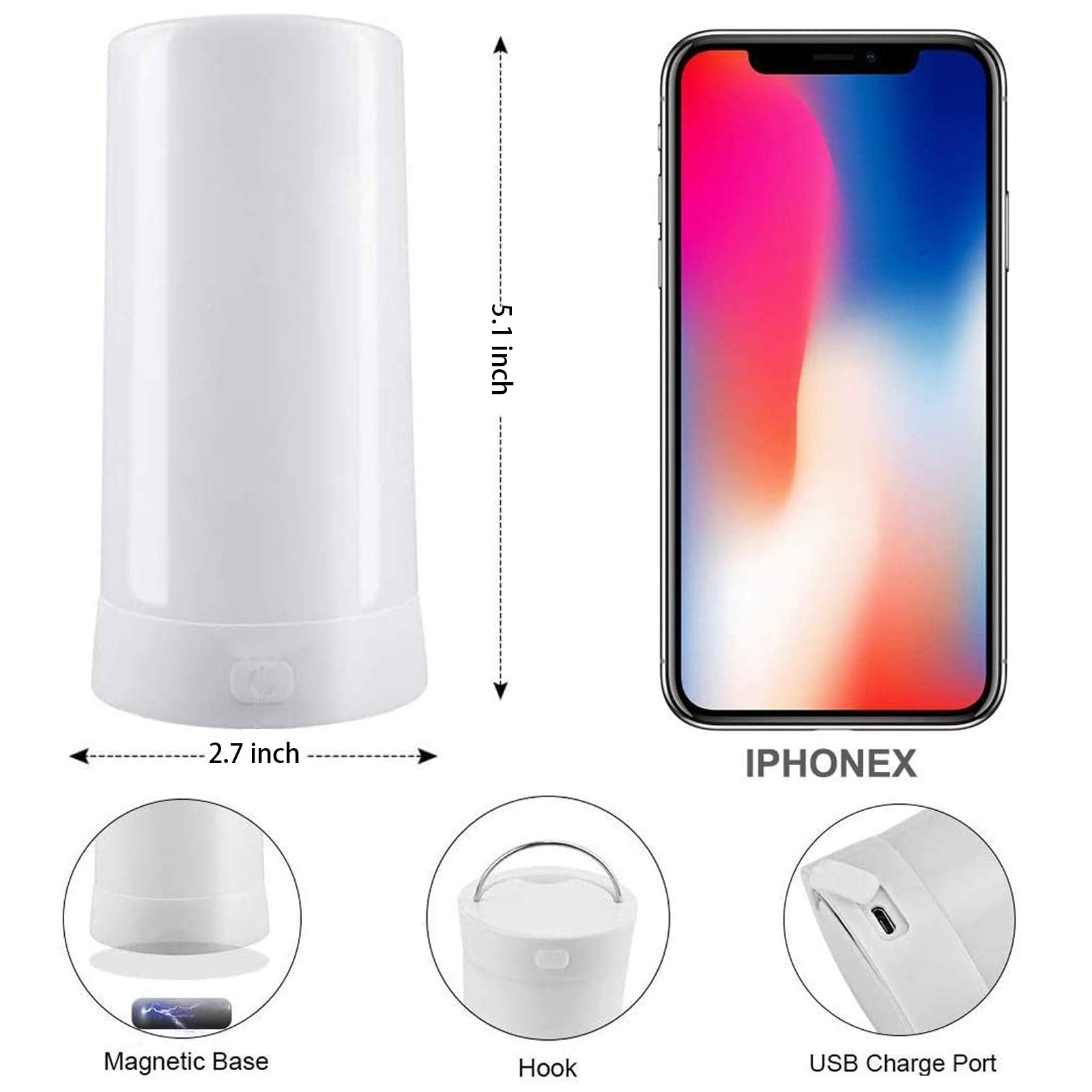 Luz de llama LED, lámpara de llama USB recargable 4 modos, luces de fuego para interior o exterior, decoración de chimenea, luz romántica de mesa de iluminación nocturna para el hogar, fiesta, camping, bar