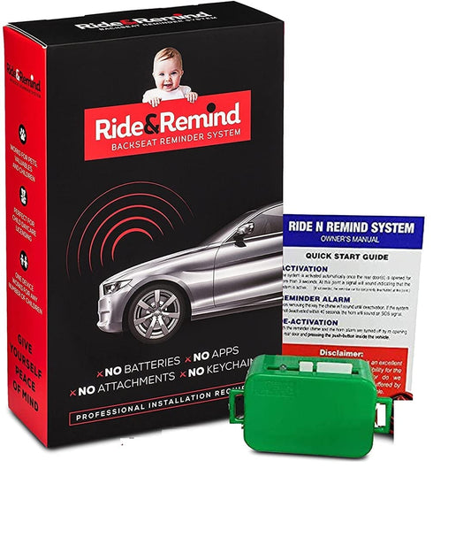 Alarma de Coche Ride N Remind Negro con Sistema de Recordatorio de Asiento Trasero para Bebé