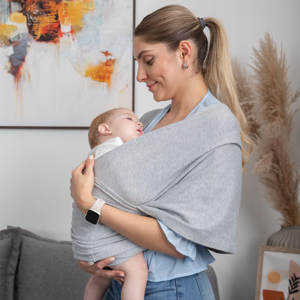 Baby Mink Fular Portabebé para Recién Nacido, Rebozo Ergonómico Suave para Cargar Bebé (Azul Marino)