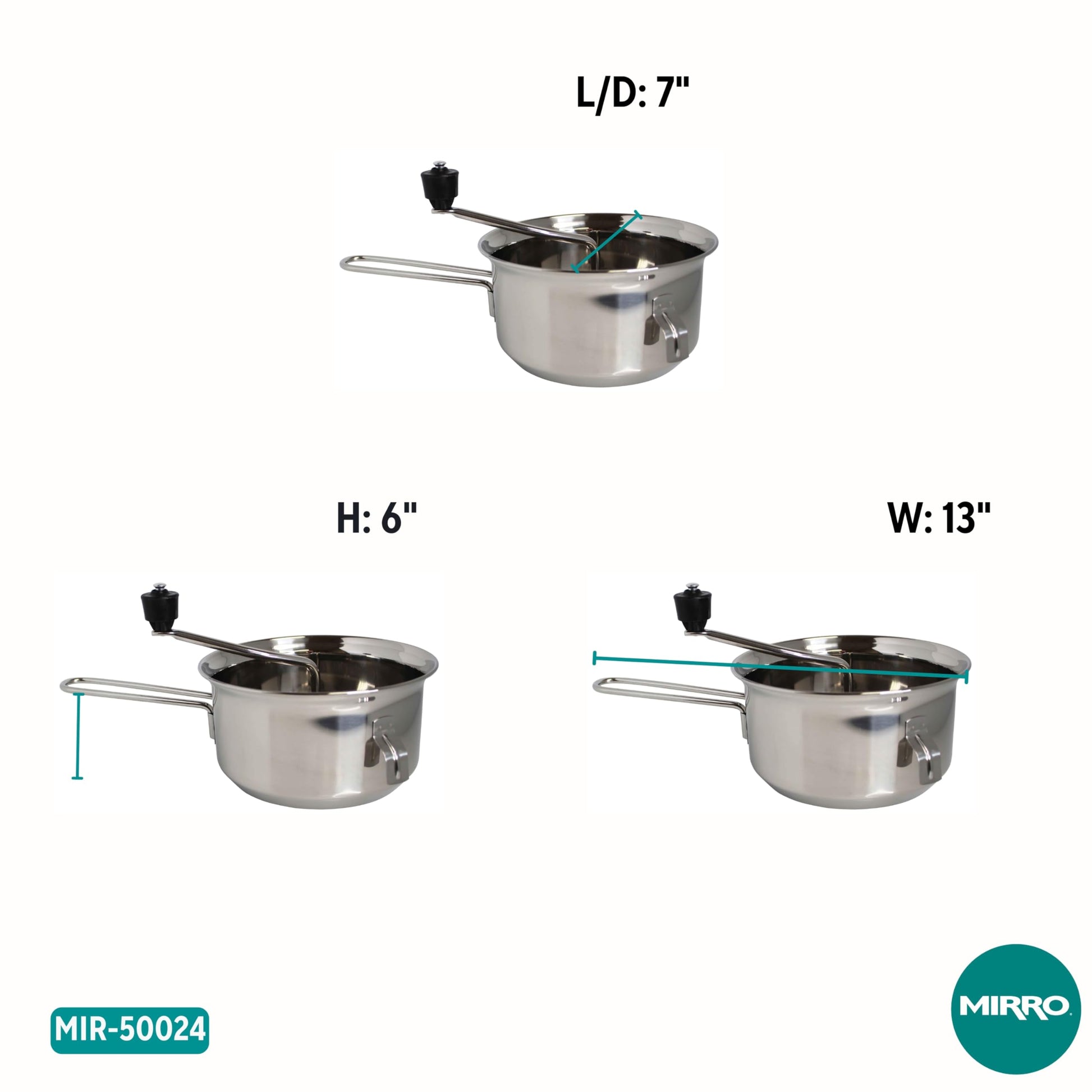 Molinillo de Alimentos Mirro de Acero Inoxidable Plateado 1.9 Litros