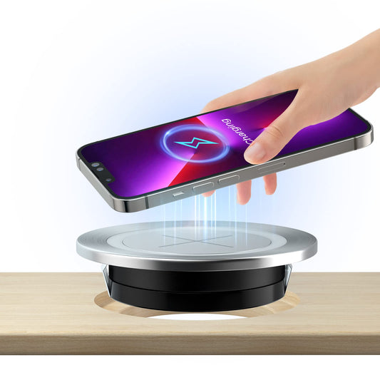 Cargador Inalámbrico Rápido, 15W Desk Wireless Charger Pad con Indicador Autoadaptativo Base Carga Inalambrica para iPhone 15/14/13/12/11/, AirPods/Samsung/Huawei/XiaoMi (No Adaptador de AC)