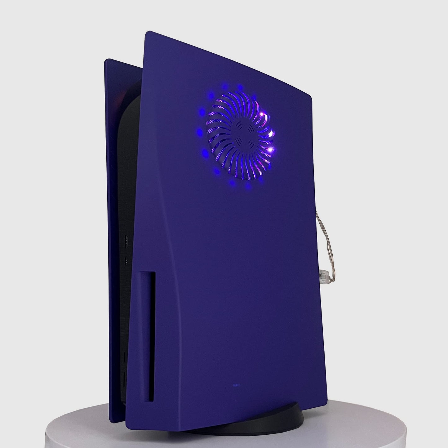 Cobertor de Consola DOBEWINGDELOU Blanco con Luz RGB y Filtro de Polvo para PS5 Disc Edition