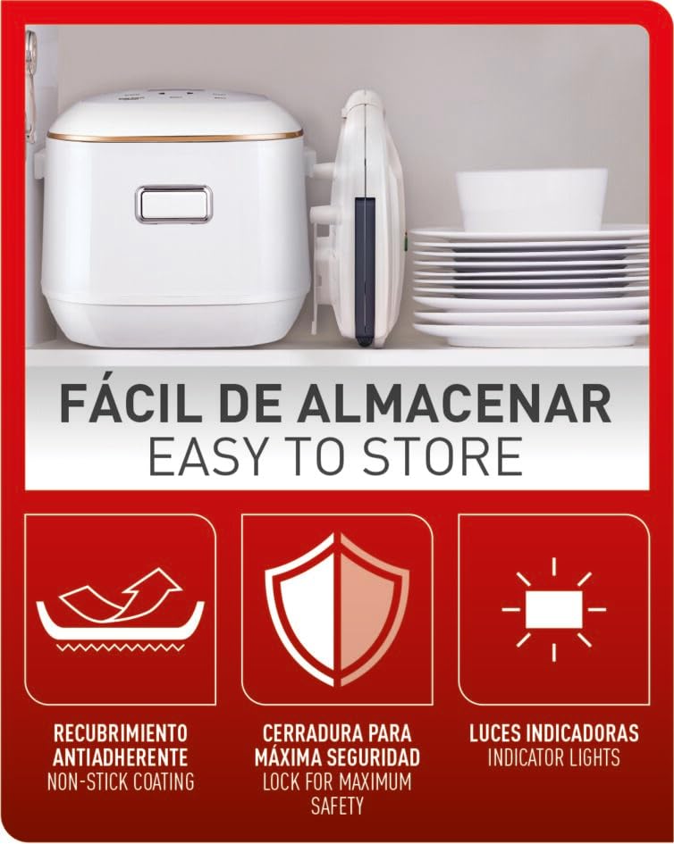 T-fal Sandwichera blanca con recubrimiento antiadherente, compacta, para 2 porciones de sándwiches, Con luz indicadora y fácil de limpiar, SM2111MX