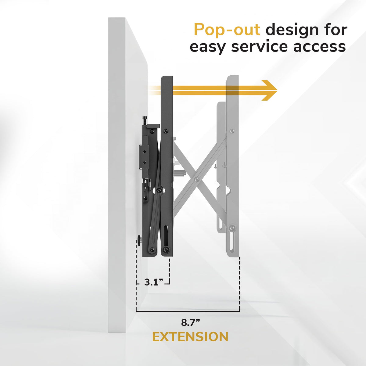 Soporte de Pared Mount-It! Negro para Televisores 37 a 70 Pulgadas con Carga Probada y Orientación Paisaje y Retrato