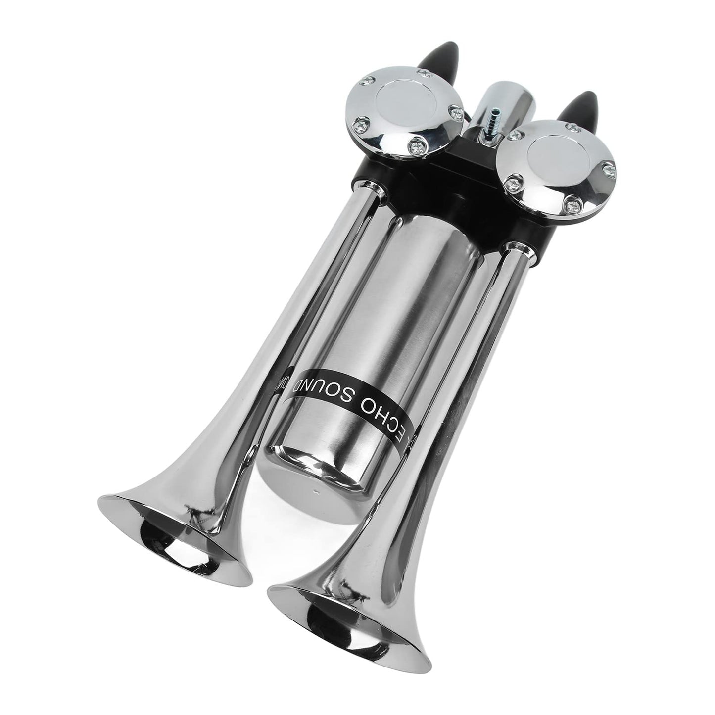 Bocina de Aire para Coche de 300DB, Altavoz de Doble Tubo Cromado de Aleación de Zinc para Tren, Barco, SUV, RV, Camión, Motocicleta, de 12V/24V