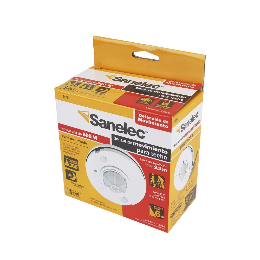 Sensor de Movimiento Sanelec Blanco para Techo