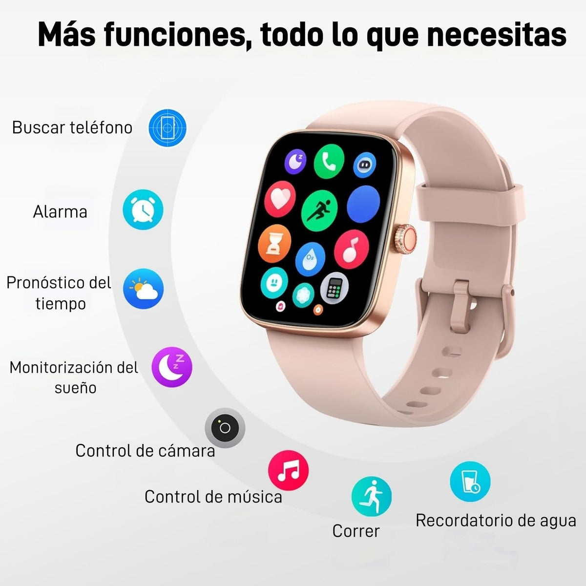 Reloj Inteligente LUOPOE para Glucosa en Sangre No Invasivo ECG PPG