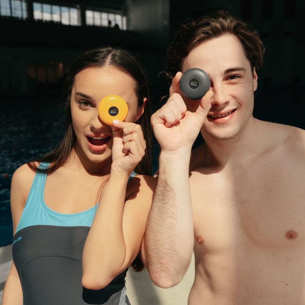 Reproductor de Música Subacuático SONR Amarillo de Oído Abierto para Nadadores con Anteojos de Natación Antivaho