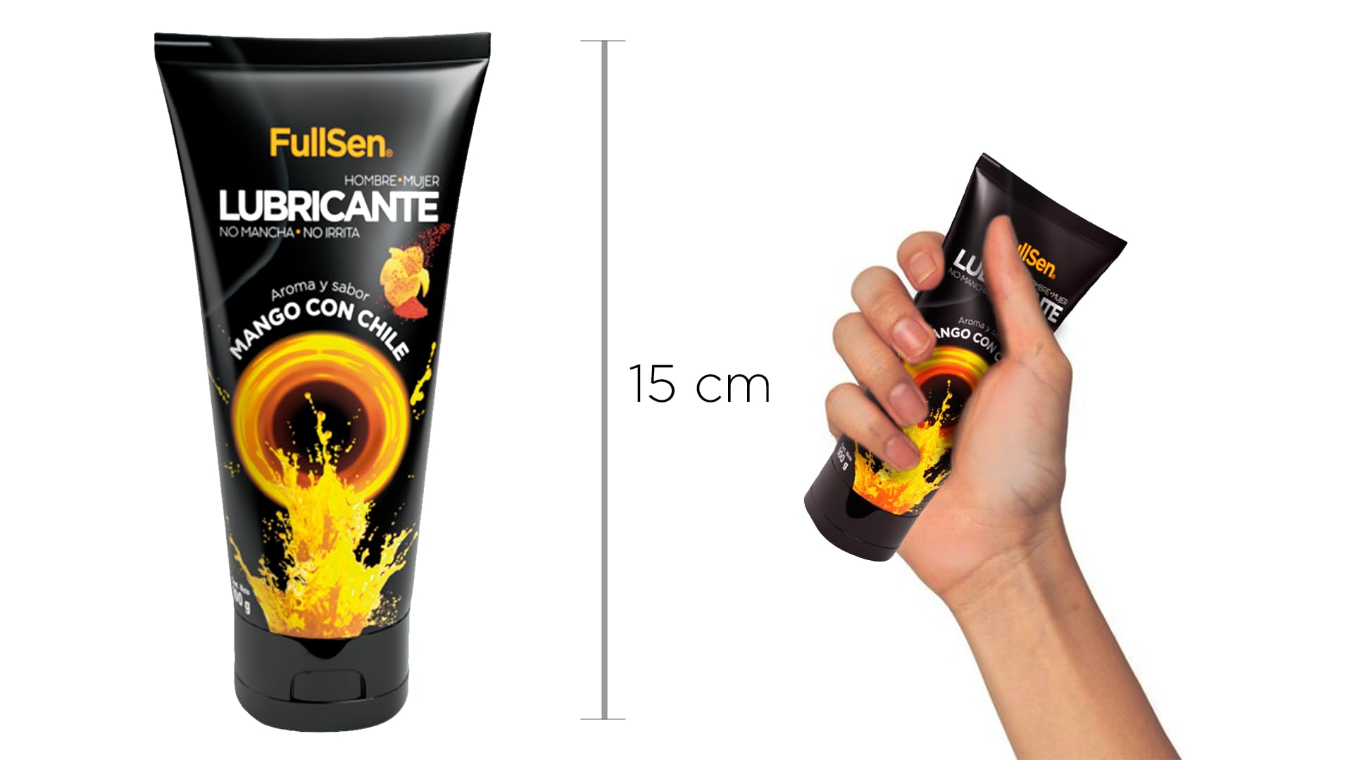 Lubricante FullSen 100g, Aroma y Sabor Mango con Chile