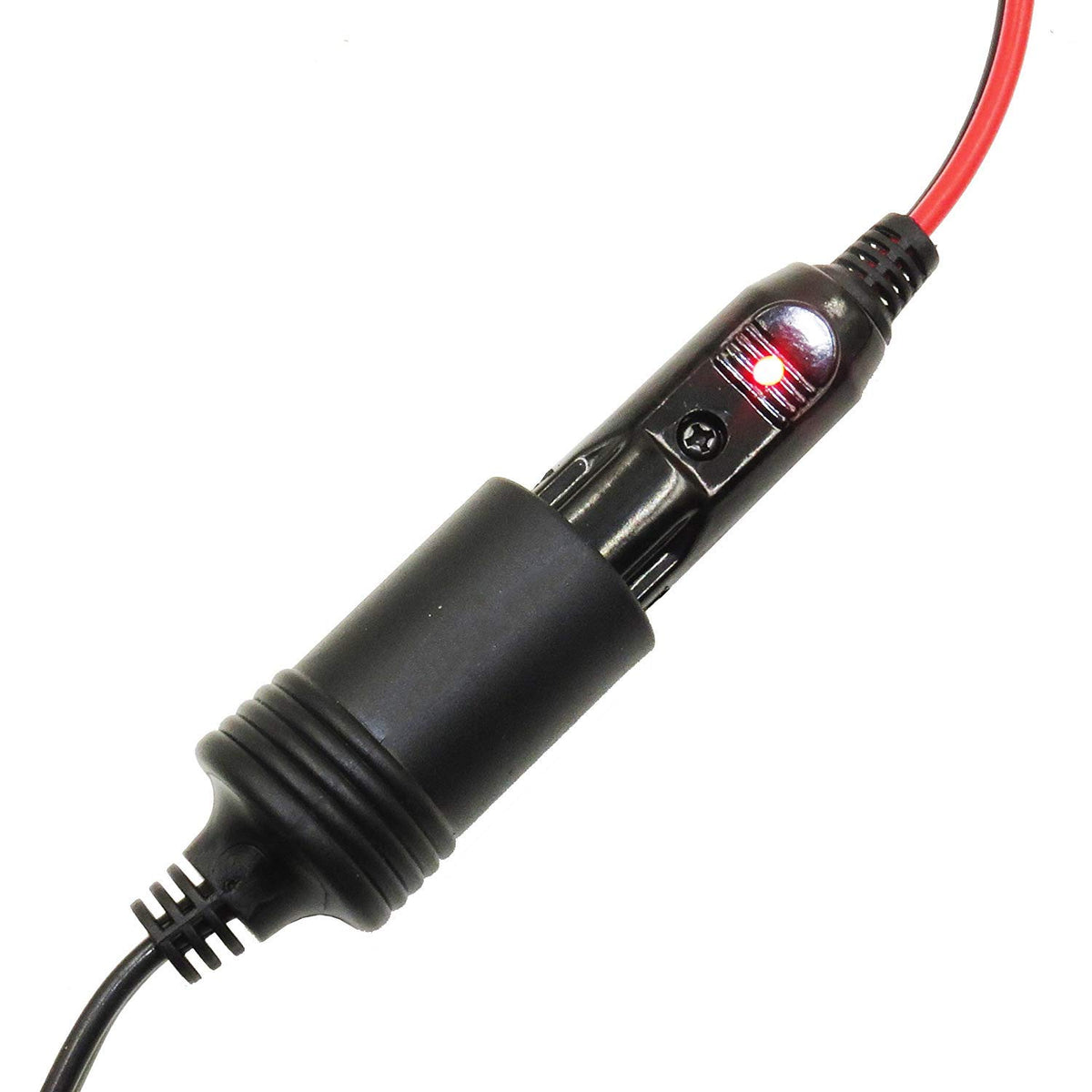 Enchufe de Repuesto Sparking Negro con Luz LED para Encendedor de Cigarrillos 12V y Cable Adaptador 24V para Automóvil