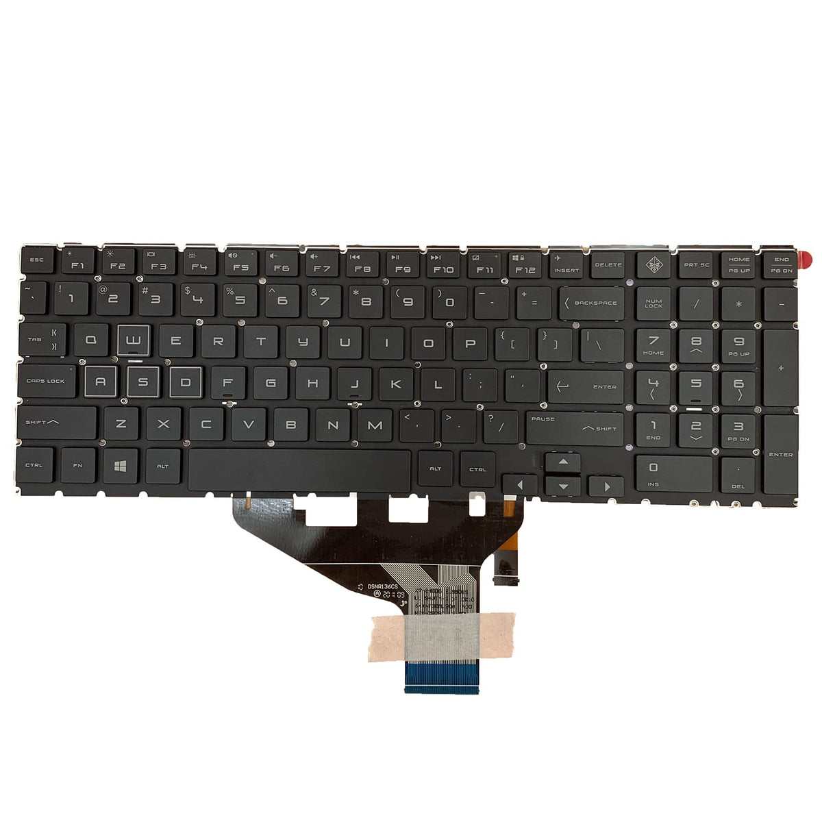 Teclado para Portátil Tiugochr EE. UU. Colorido HP OMEN 15-DC 15-DH 15T-DC 17-CB 15-DC0153TX