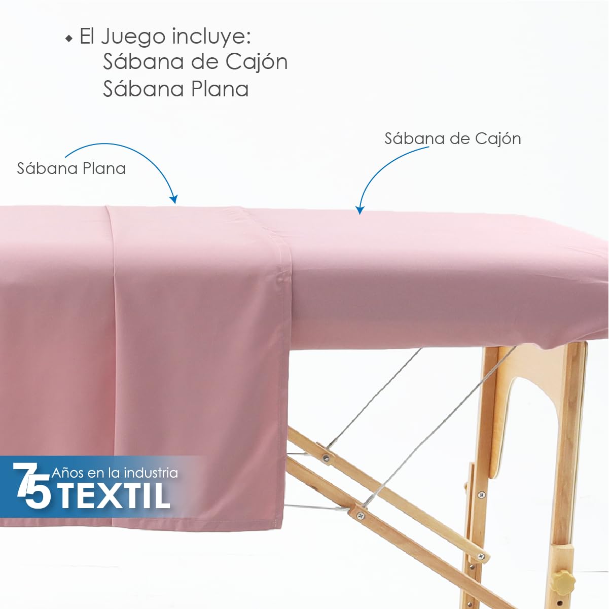 La Nueva Perla Juego Sabana Camilla Masaje Spa Exploracion Microfibra Color (Palo de Rosa, 1 Juego (2 Piezas))