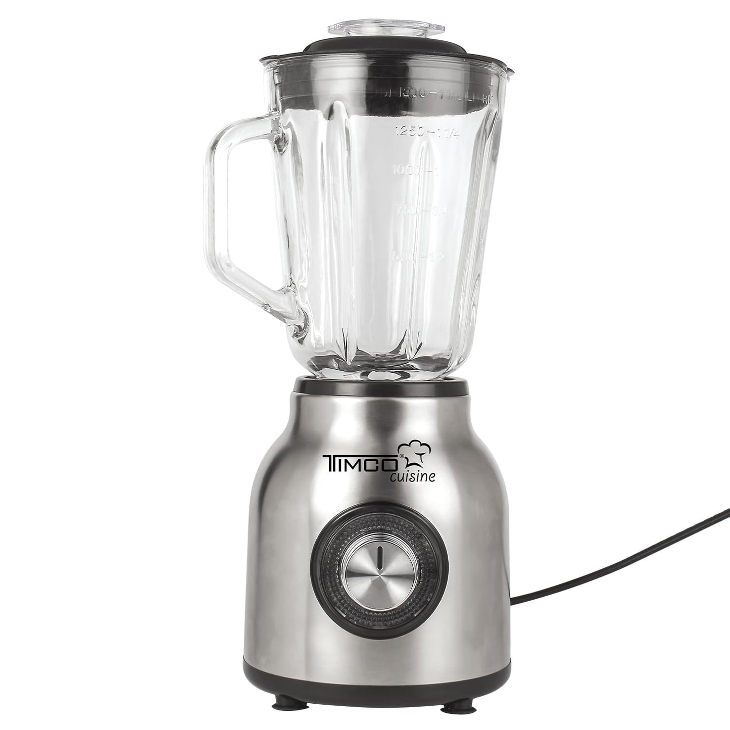 Licuadora Vaso de Vidrio 1.5 litros Inoxidable Timco LICX921