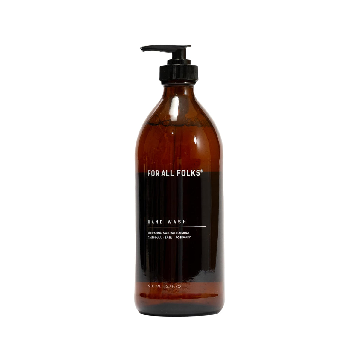 For all folks Jabón de Manos con Caléndula, Albahaca y Romero, Jabón Hidratante para Todo Tipo de Piel, Aroma Fresco y Relajante, 500ML.