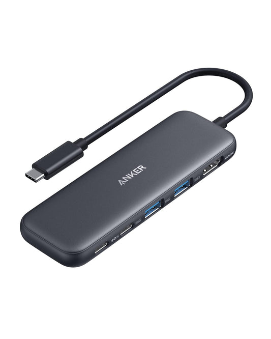 Hub USB-C Anker 332 Gris con HDMI 4K y 5Gbps para MacBook Pro, MacBook Air, DELL XPS, Lenovo Thinkpad y Portátiles HP