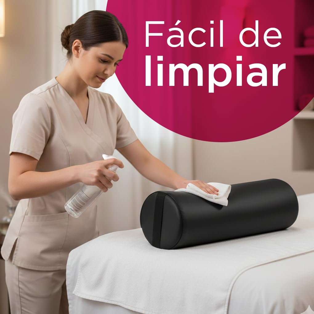 Cojín Reposacabezas Circular VANLIG Negro de Esponja Alta Densidad para Masaje y Yoga