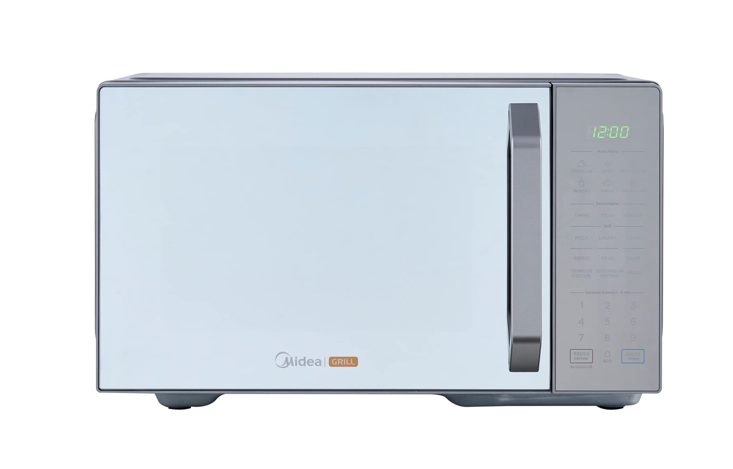 Horno de Microondas Talent Grill Midea Silver Mirror 1.1 Pies Cúbicos