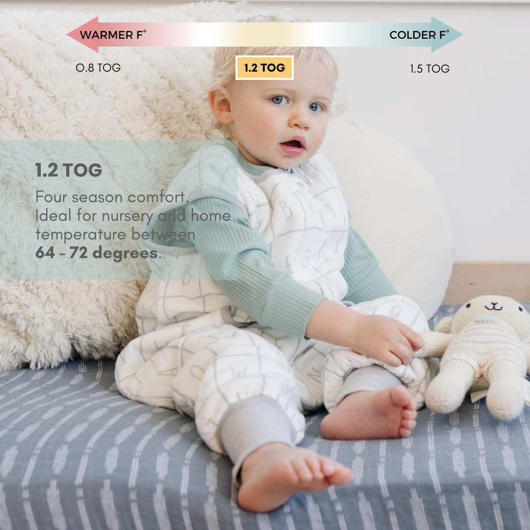 Tealbee Dreamsuit Walker Saco de dormir para niños pequeños con pies y piernas, 3T-4T