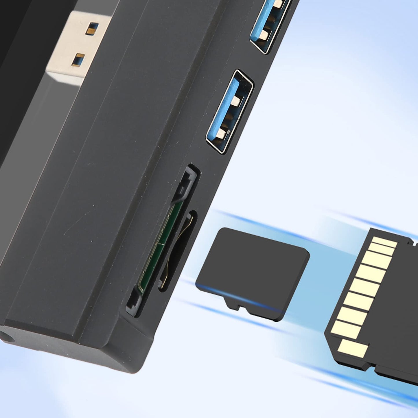 ciciglow para Docking Station, 5 en 1 4K Resolución 5Gbps Speed USB Hub Multiport Adapter, para Pro 4/5/6, para 10, para 8, para 7, para Vista, para XP(Negro)