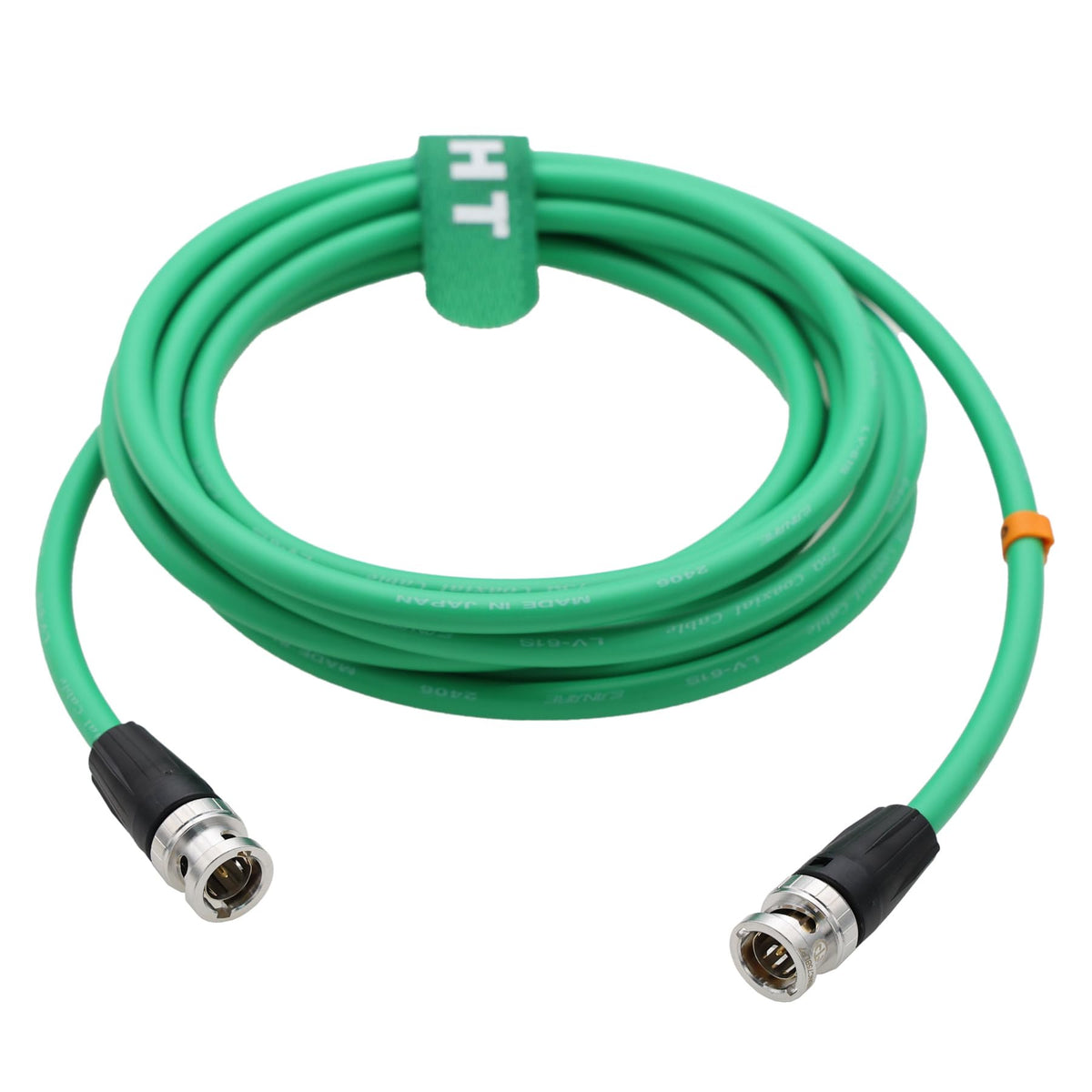 Cable Coaxial de Vídeo HT Canare Verde 3M SDI 4K Blindado Flexible para Monitor de Cámara