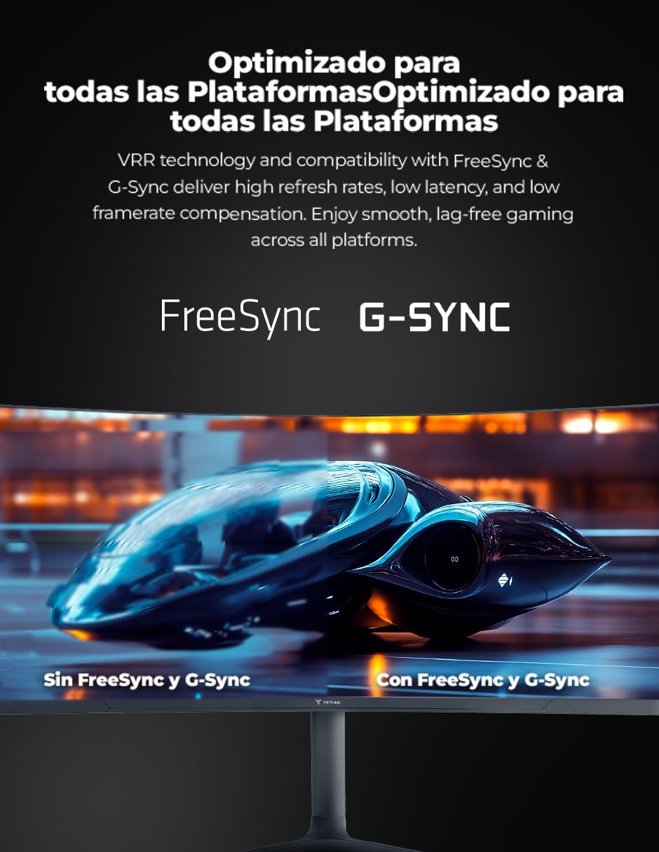 Monitor Gamer Yeyian Curvo 34 Pulgadas WQHD 180Hz 1MS RGB