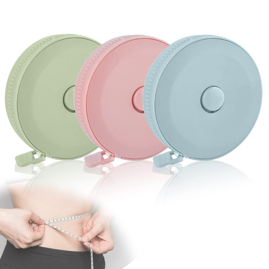 Cinta Métrica Retráctil Suave (3 Paquete), 60 Pulgadas * 150 CM, Escala Doble Cara, Para Medición Corporal, Tela a Medida, Medidas de Pérdida de Peso