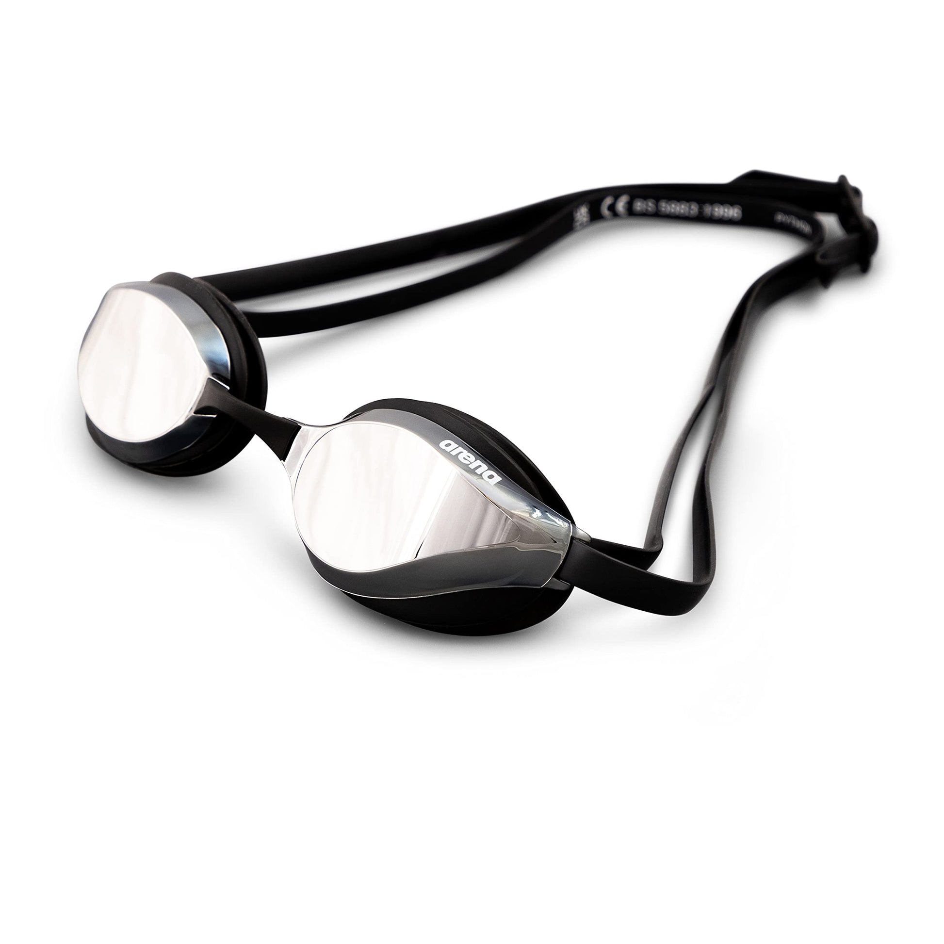Arena Goggles Natación Python Mirror única, Negro/ Plata