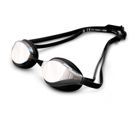 Arena Goggles Natación Python Mirror única, Negro/ Plata