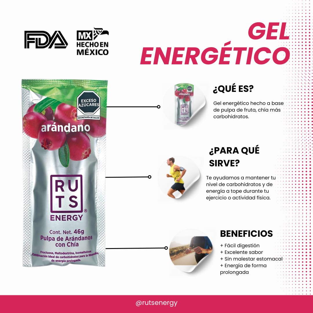 Gel Energético Ruts Arándano Caja 12 Geles