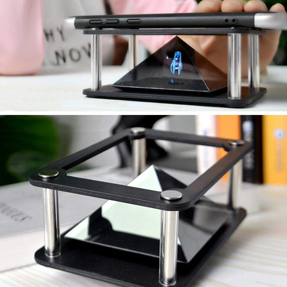 Proyector de Holograma 3D para Smartphone, Soportes de proyector 3D, pirámide de 360 Grados, para Cualquier Smartphone móvil de 3.5 a 6 Pulgadas, Holograma (Cilindro)