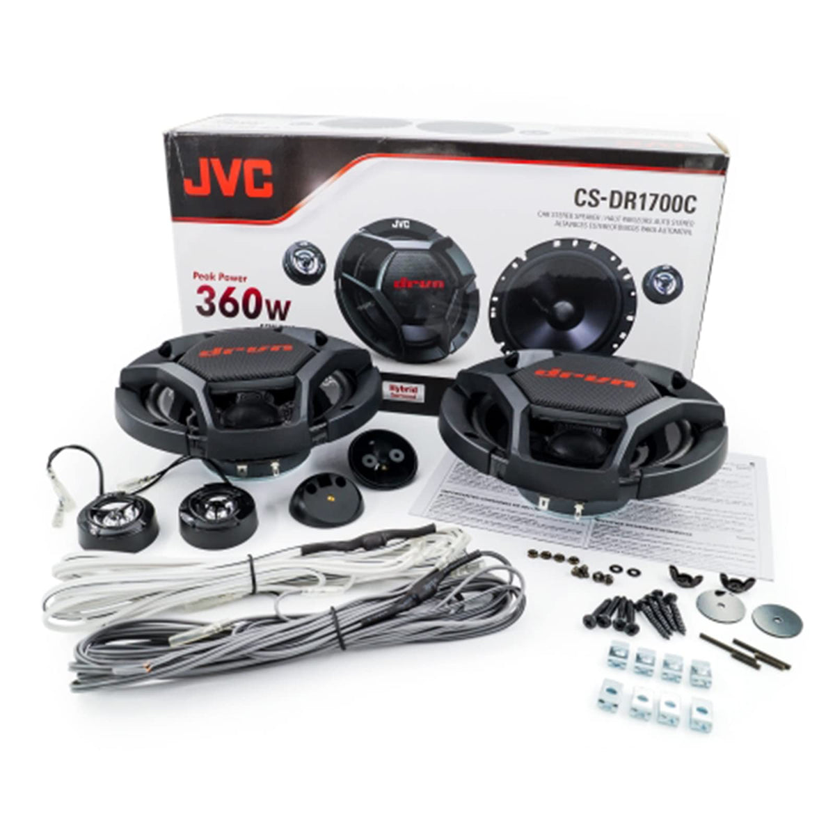 Bocinas Componente JVC 6.75" 2 Vías 360W Peak Mejora de Fábrica