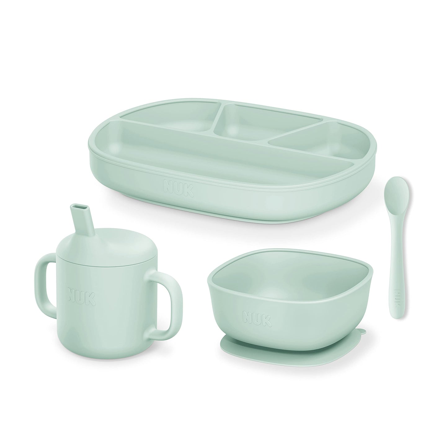 Juego de Vajilla de Silicona NUK Azul con Succión Durable para Bebé