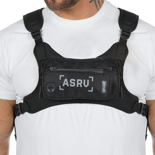 Bolsa de pecho resistente al agua para hombres al aire última intervensión, paquete de pecho táctico,para hombre y mujer, equipo de ocio, correr, senderismo-negro