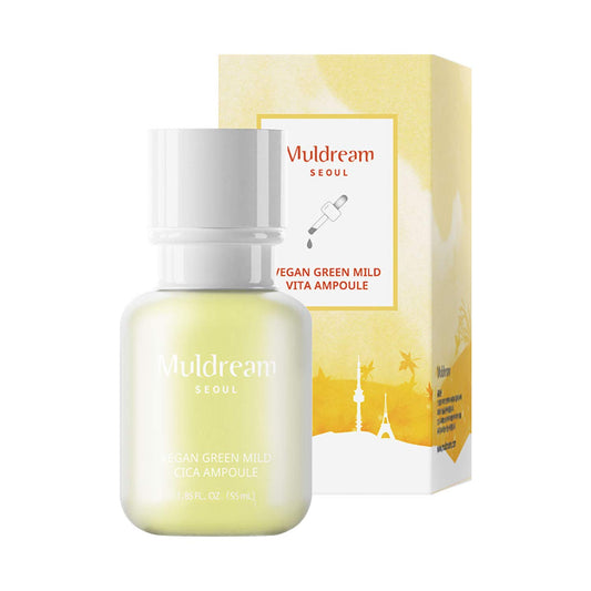 Muldream Serum Ampolleta Vegana de Vitamina C | MULDREAM Vegan Green Mild Vita Ampoule 55ml | Producto Importado de Corea | Producto Vegano | Cruelty Free | K-beauty