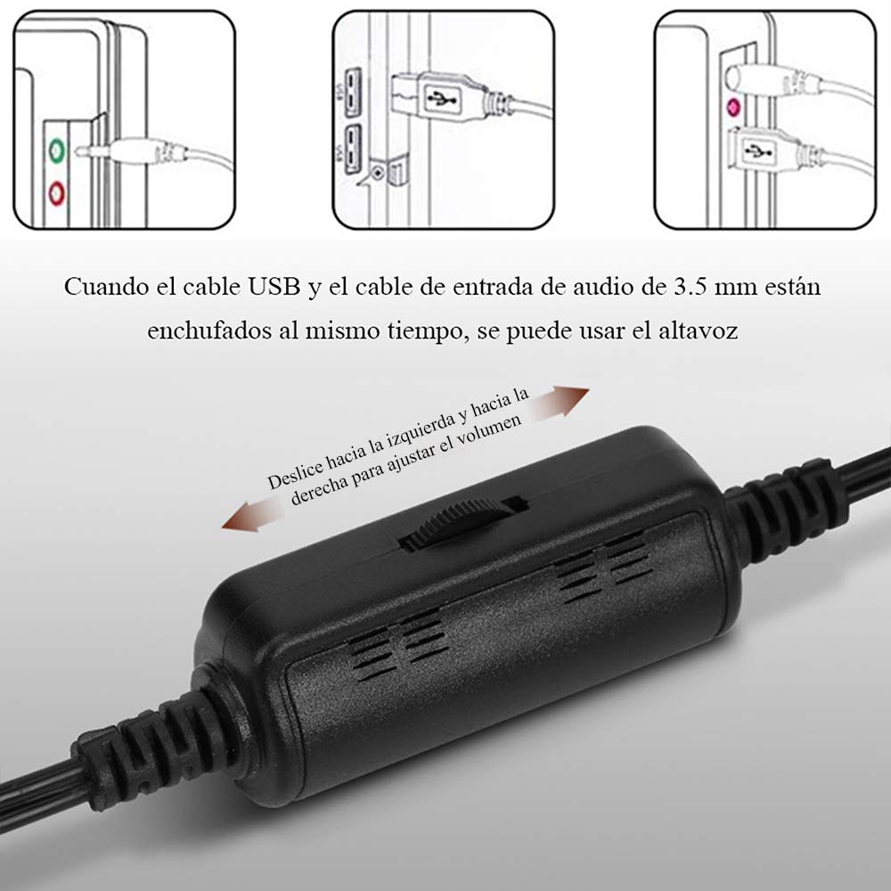 Altavoces Multimedia KAMYSEN Negro con Cable USB
